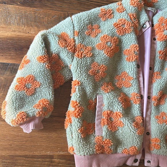 Nora Madison Girls flower Fleece Jacket 6-7 Y - Picture 2 of 11
